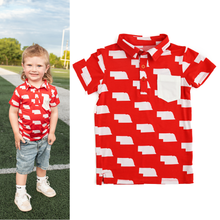 Load image into Gallery viewer, Polo Nebraska Shirt Scarlet & Cream