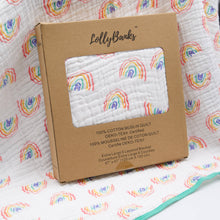 Load image into Gallery viewer, Somewhere Over The Rainbow Baby Toddler Muslin Quilt