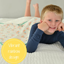 Load image into Gallery viewer, Somewhere Over The Rainbow Baby Toddler Muslin Quilt