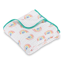 Load image into Gallery viewer, Somewhere Over The Rainbow Baby Toddler Muslin Quilt