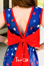 Load image into Gallery viewer, Americana Stars Bow Back Dress
