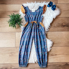 Load image into Gallery viewer, Blue Floral Jumpsuit