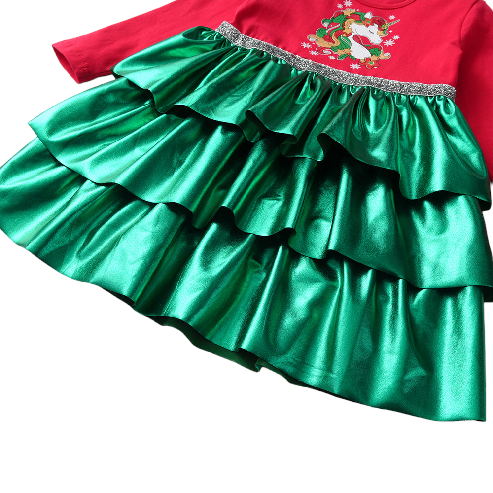 Christmas Unicorn Shimmer Dress
