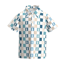 Load image into Gallery viewer, Checkered Bunny Collared Tee