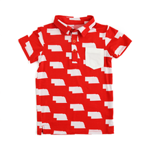 Load image into Gallery viewer, Polo Nebraska Shirt Scarlet & Cream