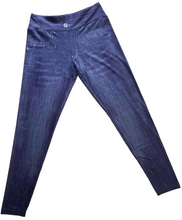 Load image into Gallery viewer, Charlie's Project Leggings- Blue Faux Jeans aka Jeggings!