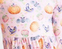 Load image into Gallery viewer, Spooky Treats! Girls Hugs Twirl Dress with Pockets - The Poppy Sage Children's Boutique