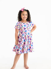 Load image into Gallery viewer, Summer Pop Star Print Girl Twirly Colorful Dress