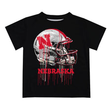 Load image into Gallery viewer, University of Nebraska Huskers Original Dripping Football Helmet Tee