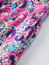 Load image into Gallery viewer, Purple Music Print Short Sleeve Girls Dress