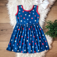 Load image into Gallery viewer, Americana Stars Bow Back Dress