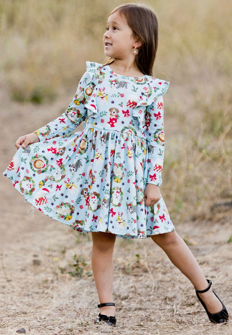 Santa Paws Ruffle Dress