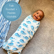 Load image into Gallery viewer, Whale, Whale, Whale Baby Swaddle Blanket