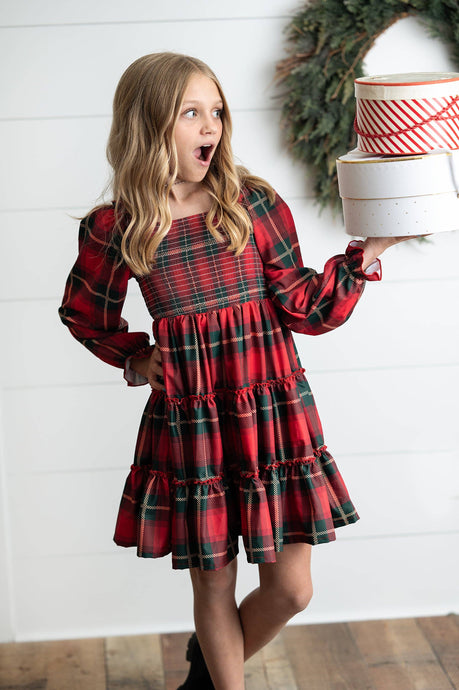 Plaid Smocked Dress