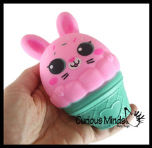 Load image into Gallery viewer, 1 Bunny Ice Cream Cone - Soft Creamy Doh Filled Squeeze Stre