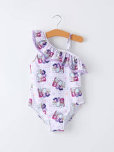 Load image into Gallery viewer, Girl Ruffle One Piece Swimsuit