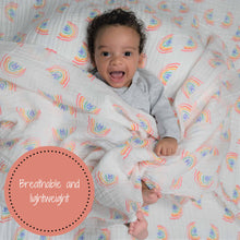 Load image into Gallery viewer, Somewhere Over The Rainbow Baby Swaddle Blanket