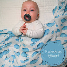 Load image into Gallery viewer, Whale, Whale, Whale Baby Swaddle Blanket