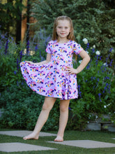 Load image into Gallery viewer, Girls Purple DH Twirl Dress