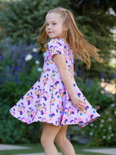 Load image into Gallery viewer, Girls Purple DH Twirl Dress