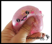 Load image into Gallery viewer, 1 Axolotl Thick Metallic Gel Stress Ball - Sticky Fun Fidge