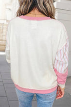 Load image into Gallery viewer, Adult Plaid Striped Patchwork Long Sleeve Top
