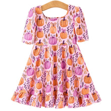 Load image into Gallery viewer, Pink Pumpkin Bow Dress