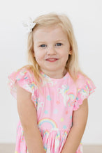 Load image into Gallery viewer, My Little Unicorn Flutter Sleeve Twirl Dress