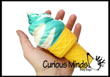 Load image into Gallery viewer, 1 Large 6.5" Squishy Slow Rise Ice Cream Cone -  Sensory, St