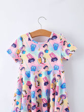 Load image into Gallery viewer, Summer Pop Star Print Girl Twirly Colorful Dress