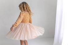 Load image into Gallery viewer, Champagne Holiday Fancy Sparkle Tulle Dress