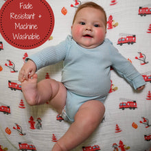 Load image into Gallery viewer, Fireman Baby Swaddle Blanket