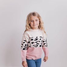 Load image into Gallery viewer, Pink Cream Leopard Crew Neck Sweater