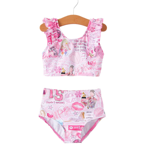 Pink TS Girls Swimsuit