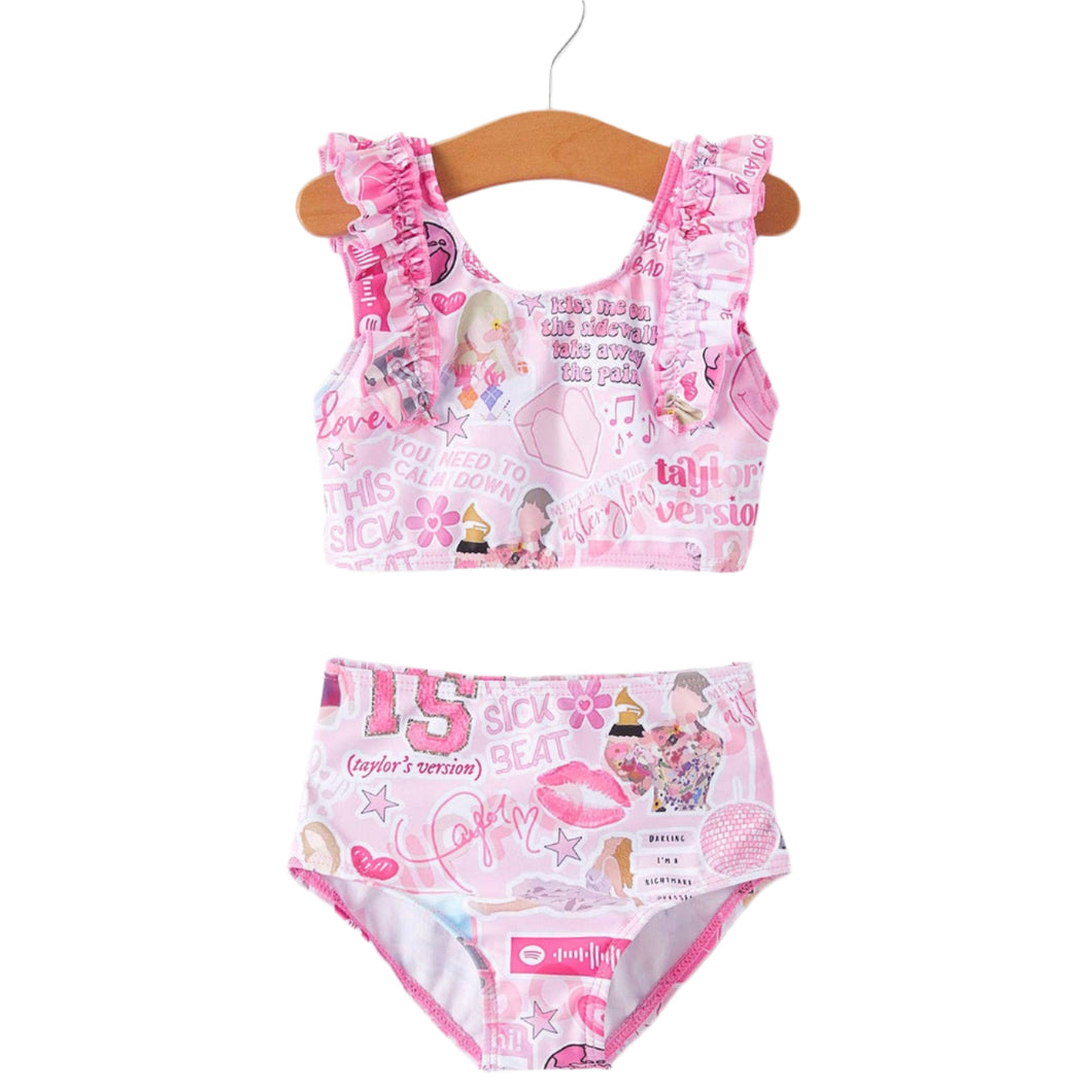 Pink TS Girls Swimsuit