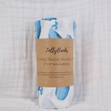 Load image into Gallery viewer, Whale, Whale, Whale Baby Swaddle Blanket