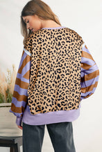 Load image into Gallery viewer, Women's Lavender Leopard Sweatshirt