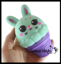 Load image into Gallery viewer, 1 Bunny Ice Cream Cone - Soft Creamy Doh Filled Squeeze Stre