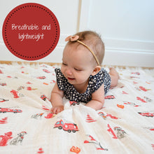 Load image into Gallery viewer, Fireman Baby Swaddle Blanket