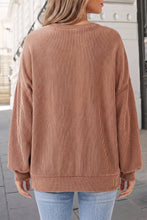 Load image into Gallery viewer, Adult Leopard Print Colorblock Ribbed Knit Pullover Top