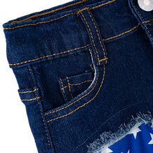 Load image into Gallery viewer, Girls Denim Patriotic Jeans Shorts