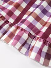 Load image into Gallery viewer, Purple Plaid Twirl Dress