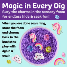 Load image into Gallery viewer, Sensory Surprise Squishy Foam Bucket - Unicorn Charms