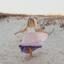 Load image into Gallery viewer, Hi-Lo Frills Lavender Ombre Tiered Dress