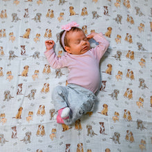 Load image into Gallery viewer, Woof Woof Baby Swaddle Blanket