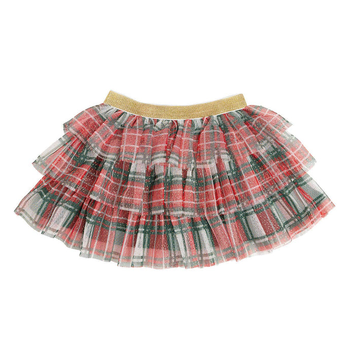 Christmas Plaid Tiered Tutu Skirt