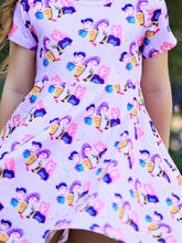 Load image into Gallery viewer, Girls Purple DH Twirl Dress