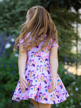 Load image into Gallery viewer, Girls Purple DH Twirl Dress