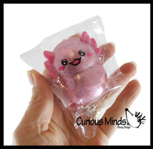Load image into Gallery viewer, 1 Axolotl Thick Metallic Gel Stress Ball - Sticky Fun Fidge