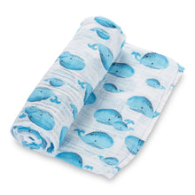 Load image into Gallery viewer, Whale, Whale, Whale Baby Swaddle Blanket